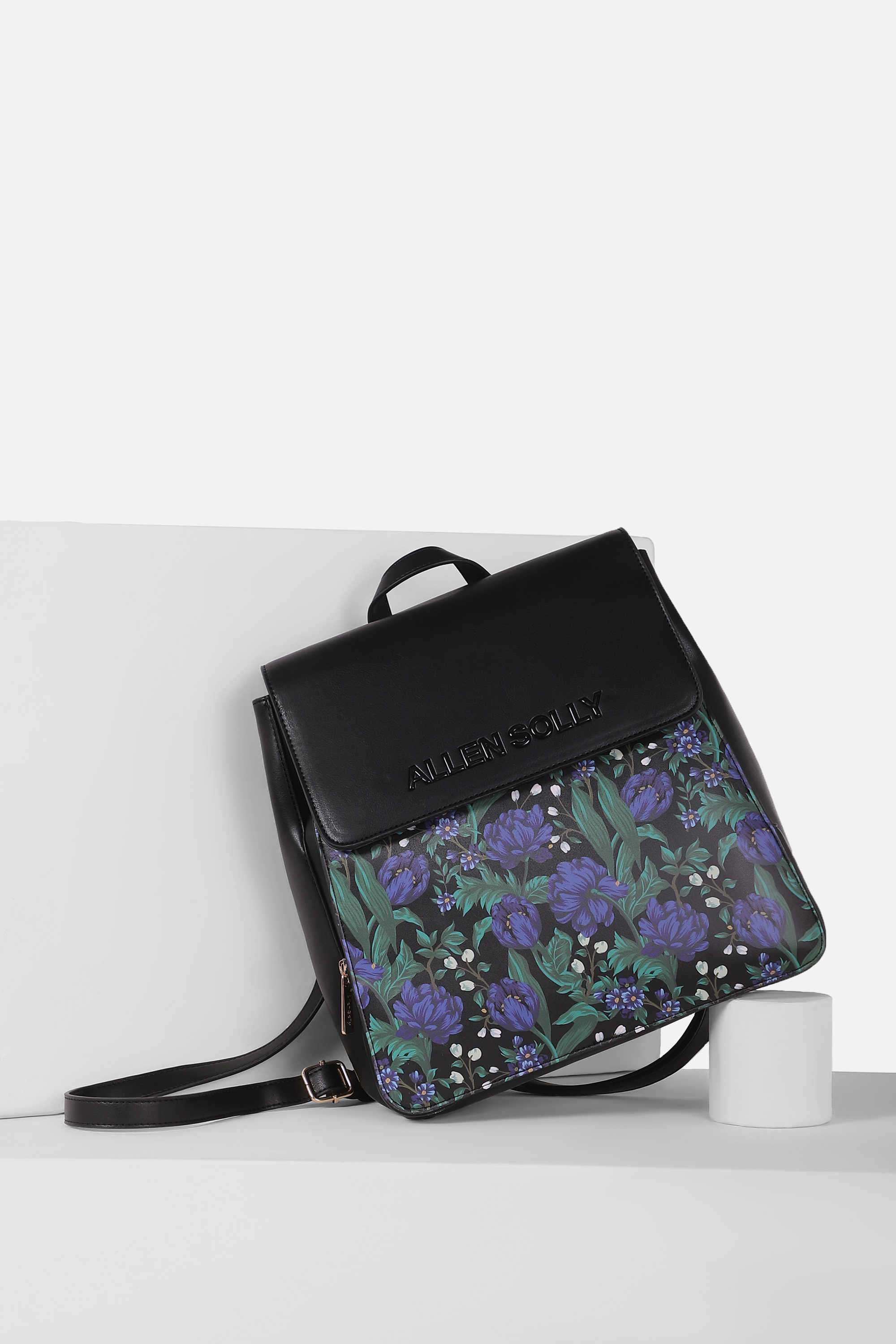 Button-Vintage-Florals-Polyurethane-Women-s-Casual-Wear-Backpack