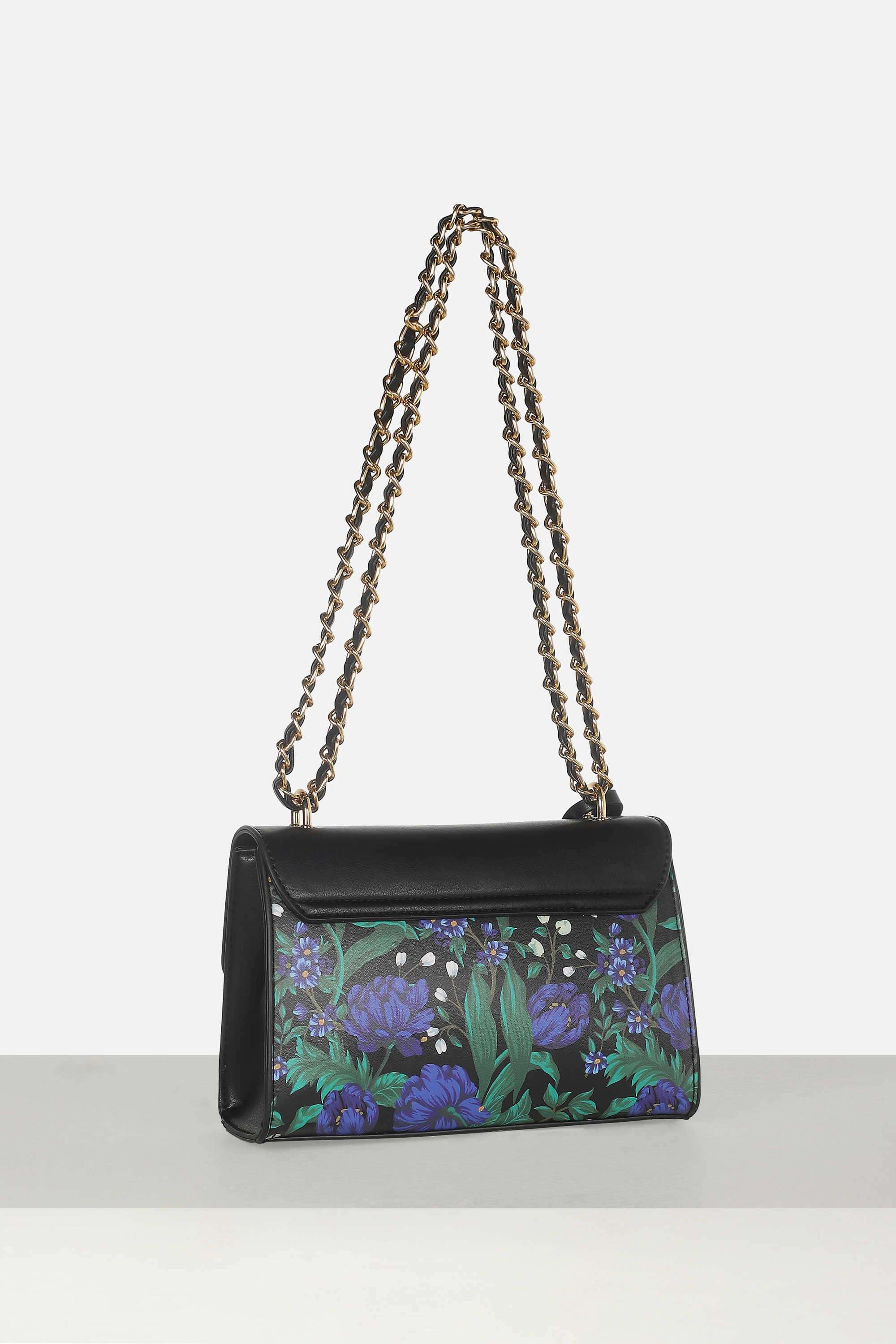 Button-Vintage-Florals-Polyurethane-Women-s-Casual-Wear-Sling-Bag