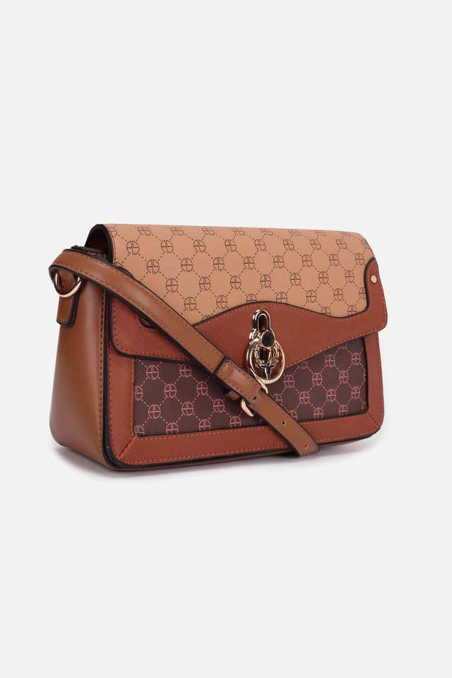 Polyurethane-Twisted-Clasp-Closure-Women-s-Casual-Wear-Sling-Bag