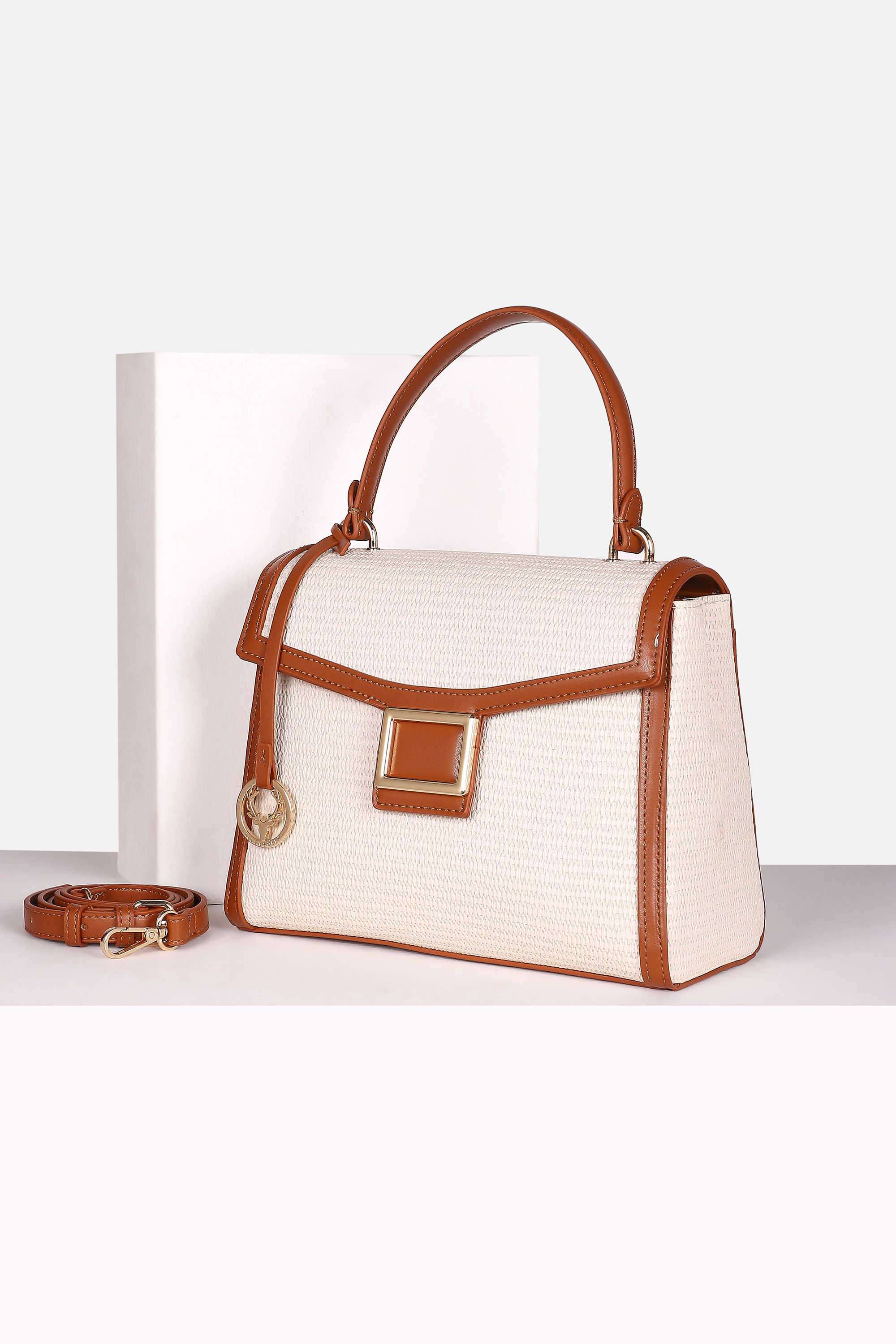 Button-Redifined-Raffia-Polyurethane-Women-s-Casual-Wear-Satchel