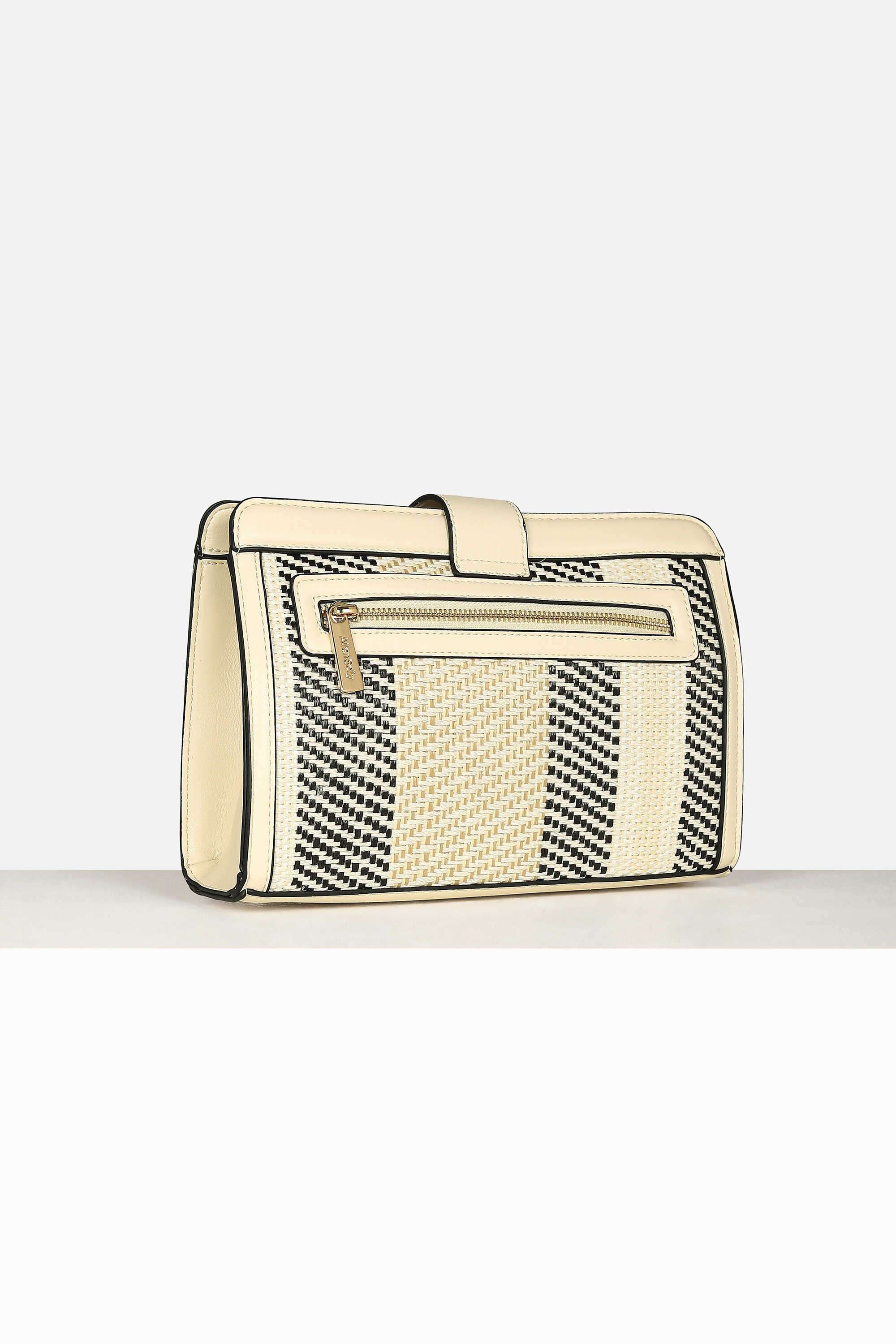 Zipper-Raffia-Radiance-Polyurethane-Women-s-Casual-Wear-Sling-Bag