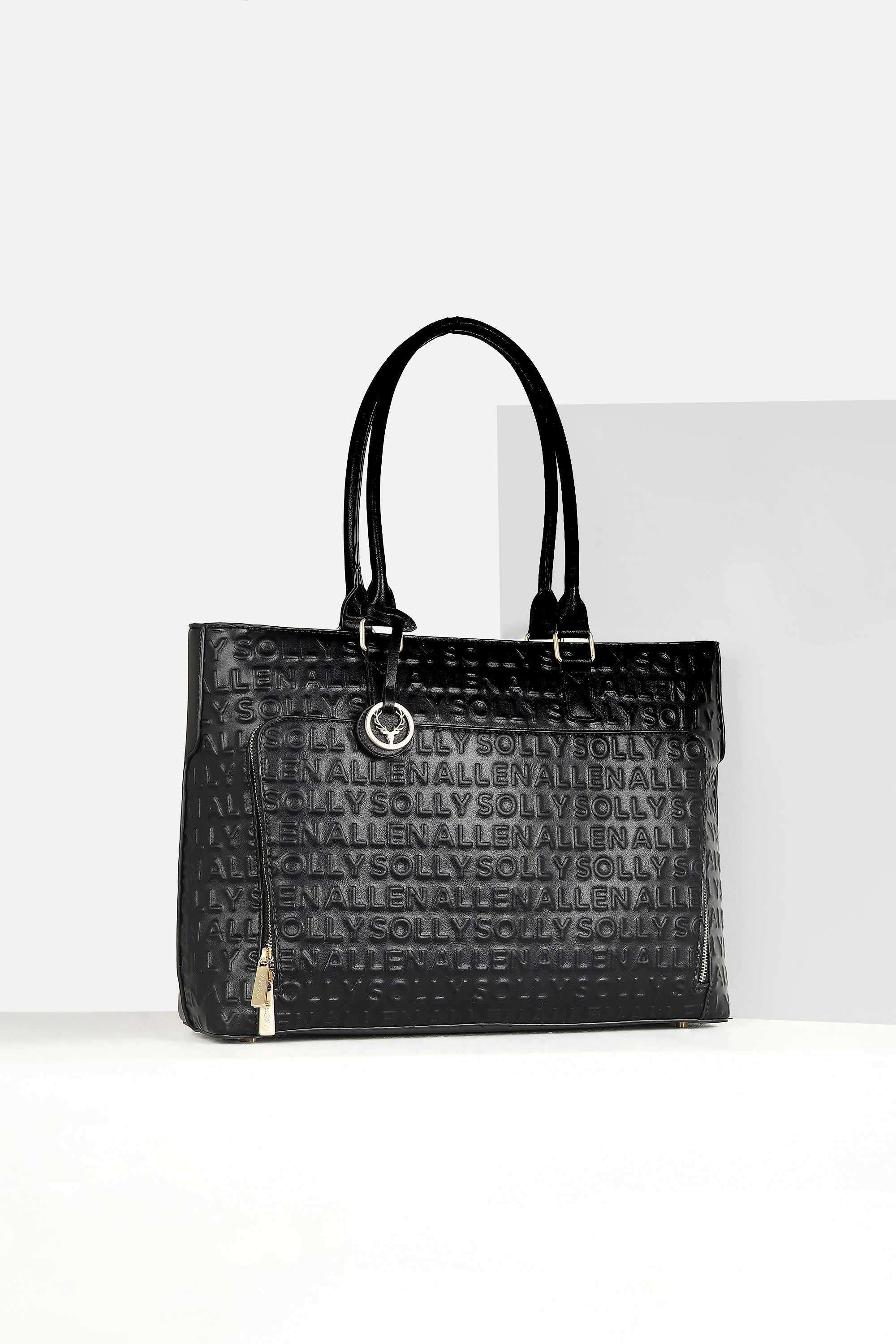 Zipper-Bold-Impressions-Polyurethane-Women-s-Casual-Wear-Tote-Bag