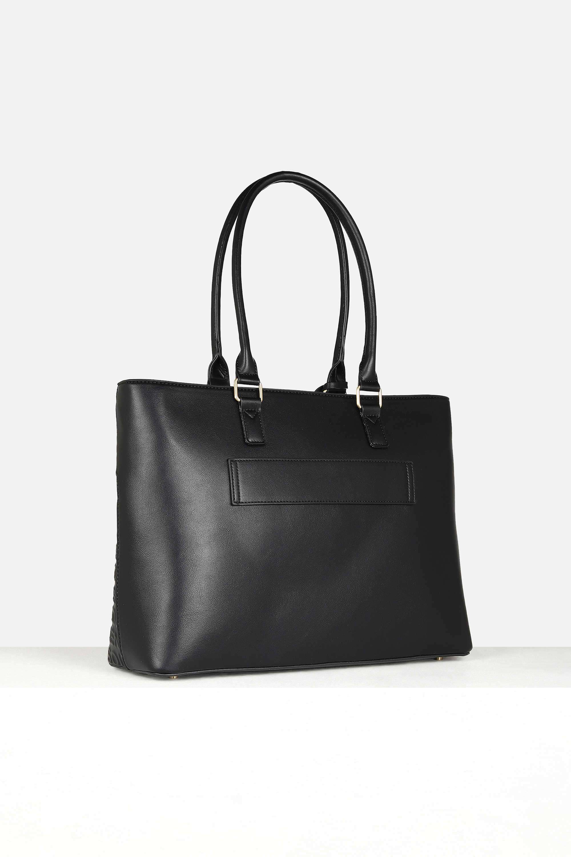 Zipper-Bold-Impressions-Polyurethane-Women-s-Casual-Wear-Tote-Bag