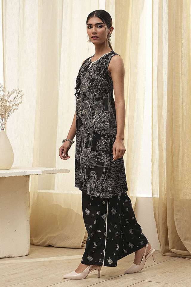 Printed-Blended-Fabric-Women-s-Kurta-Set