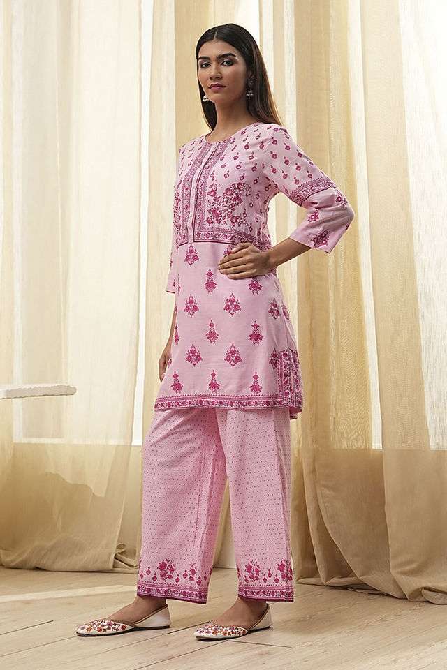 Printed-Blended-Fabric-Women-s-Kurta-Set