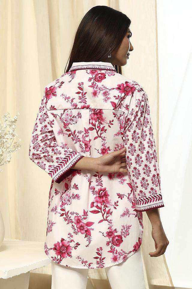 Printed-Collared-Poplin-Women-s-Casual-Wear-Shirt