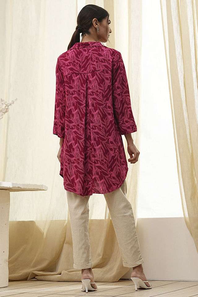 Printed-Collared-Rayon-Women-s-Casual-Wear-Shirt