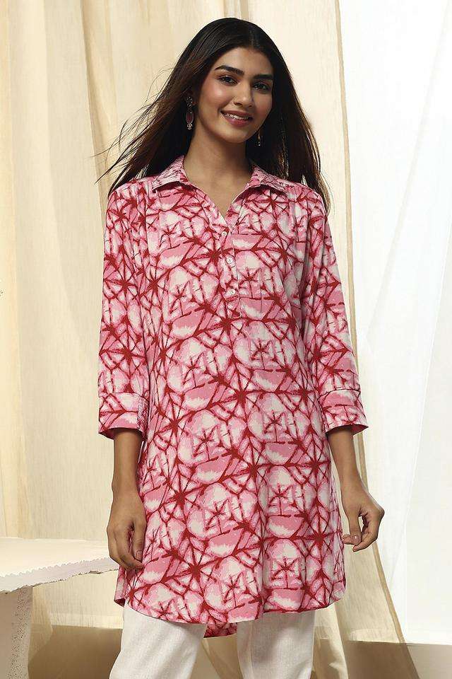 Printed-Collared-Rayon-Women-s-Casual-Wear-Shirt