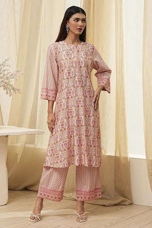 Printed-Silk-Women-s-Kurta-Set