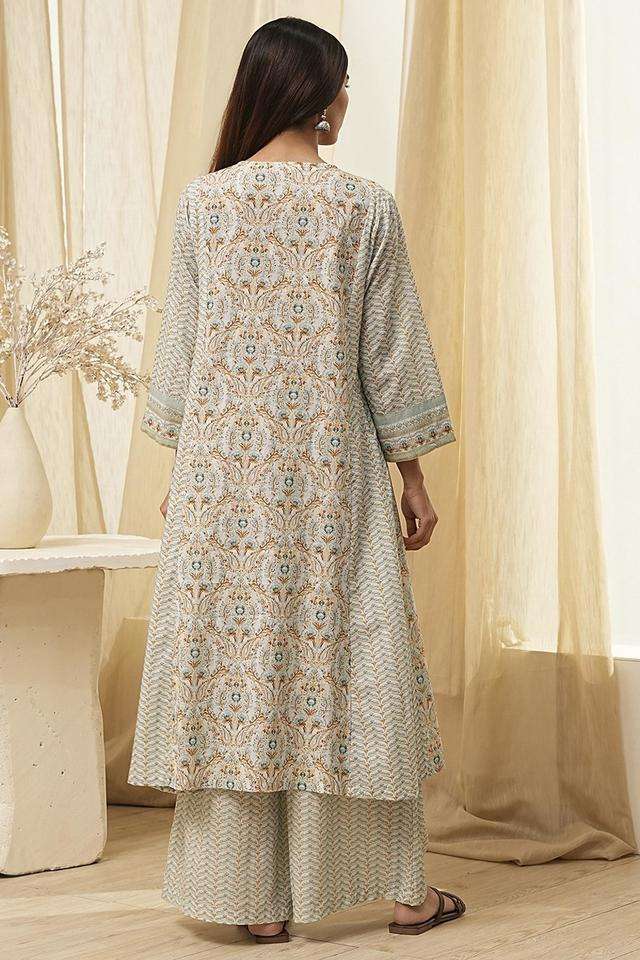 Printed-Blended-Fabric-Women-s-Kurta-Set