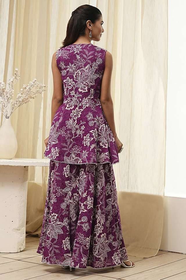 Printed-Blended-Fabric-Women-s-Kurta-Set