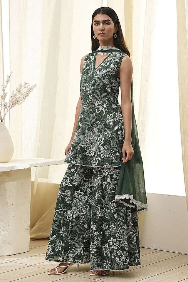 Printed-Blended-Fabric-Women-s-Kurta-Set