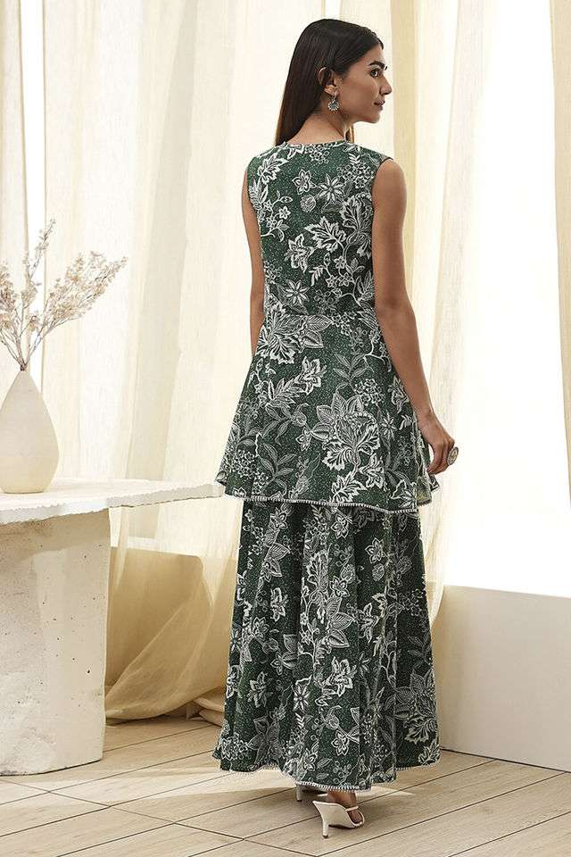 Printed-Blended-Fabric-Women-s-Kurta-Set