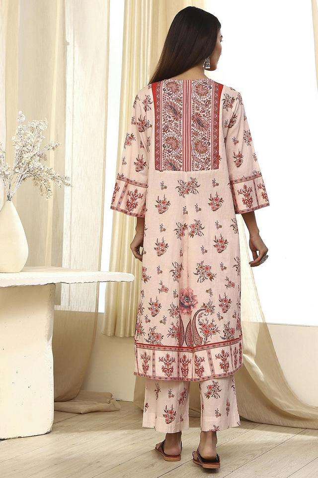 Printed-Chambray-Women-s-Kurta-Set
