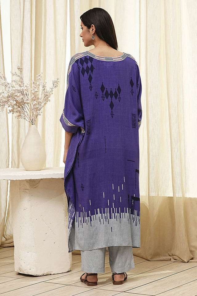 Printed-Blended-Fabric-Women-s-Kurta-Set