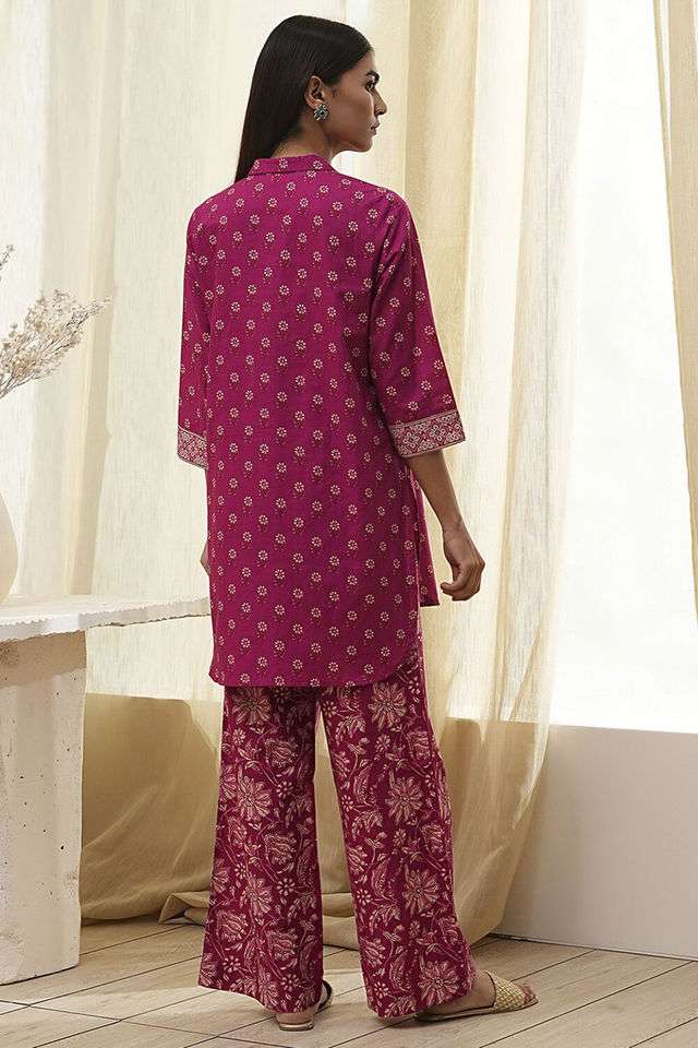 Printed-Blended-Fabric-Women-s-Kurta-Set