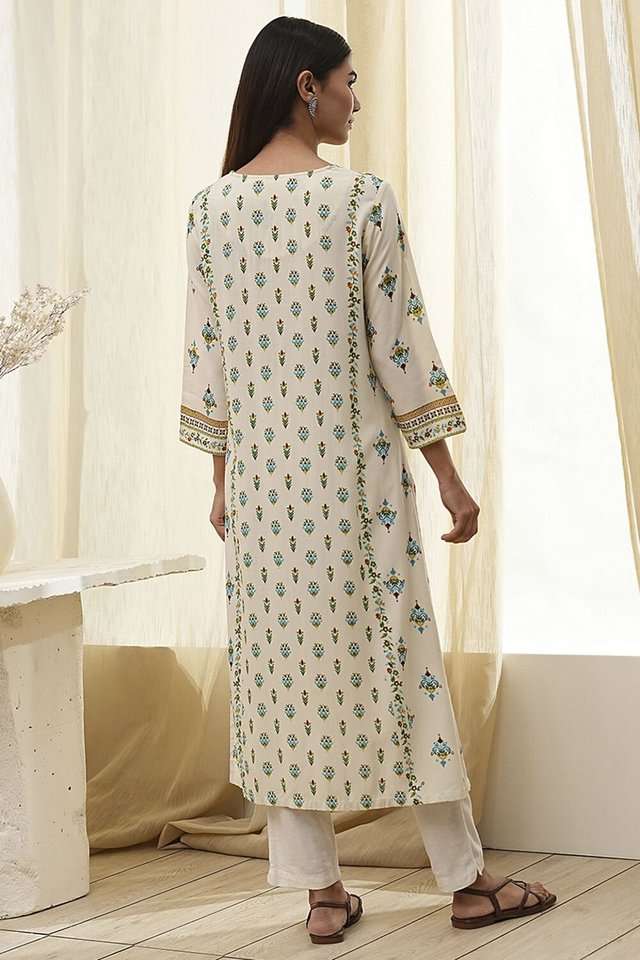 Printed-Rayon-Round-Neck-Women-s-Casual-Wear-Kurta