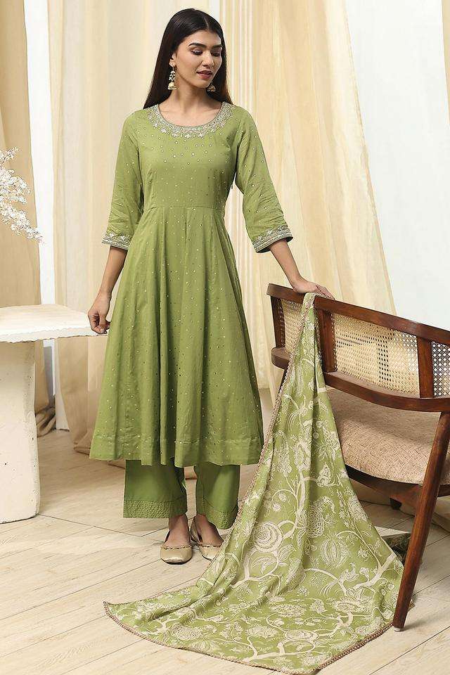 Printed-Blended-Fabric-Women-s-Kurta-Set