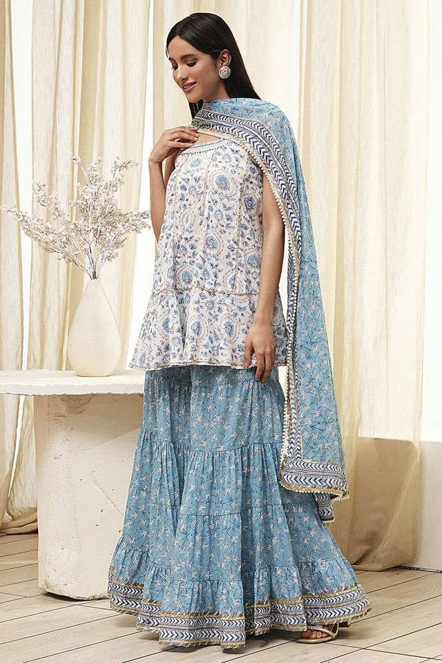 Printed-Blended-Fabric-Women-s-Kurta-Set