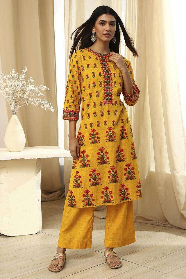 Printed-Blended-Fabric-Women-s-Kurta-Set