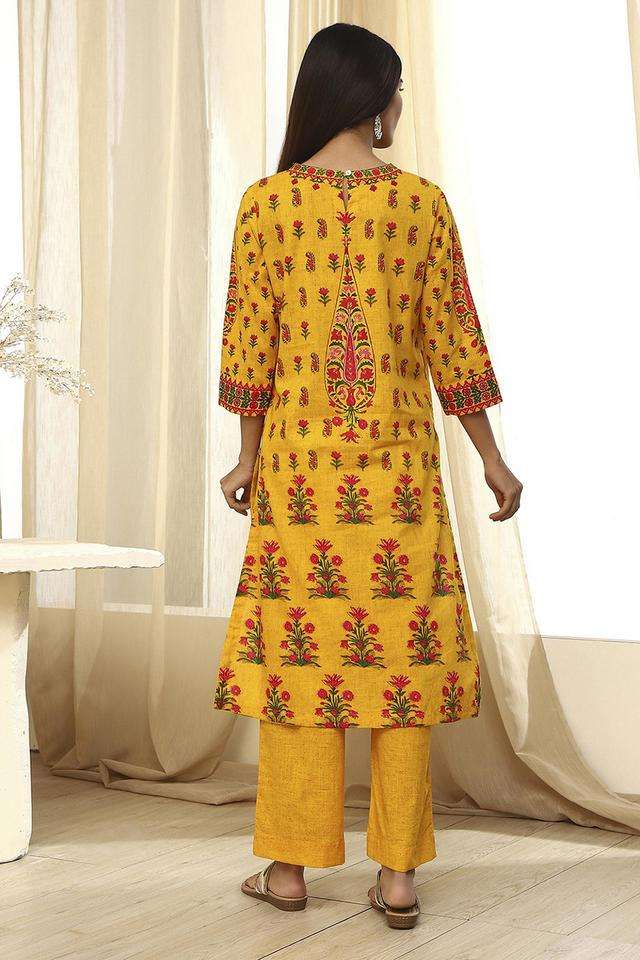 Printed-Blended-Fabric-Women-s-Kurta-Set