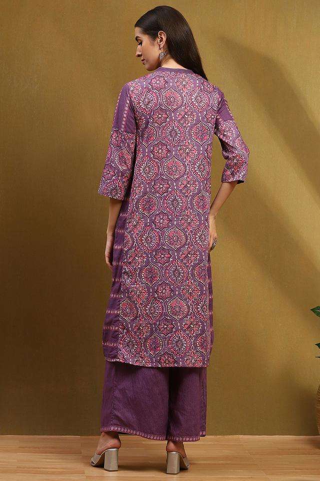 Printed-Blended-Fabric-Women-s-Kurta-Set
