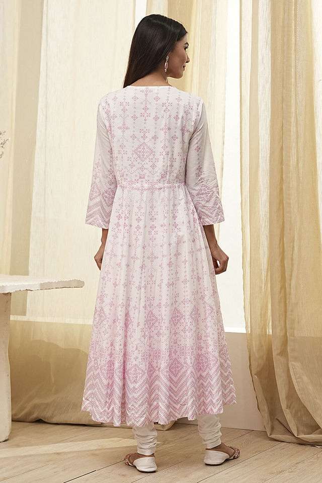 Printed-Chambray-Women-s-Kurta-Set