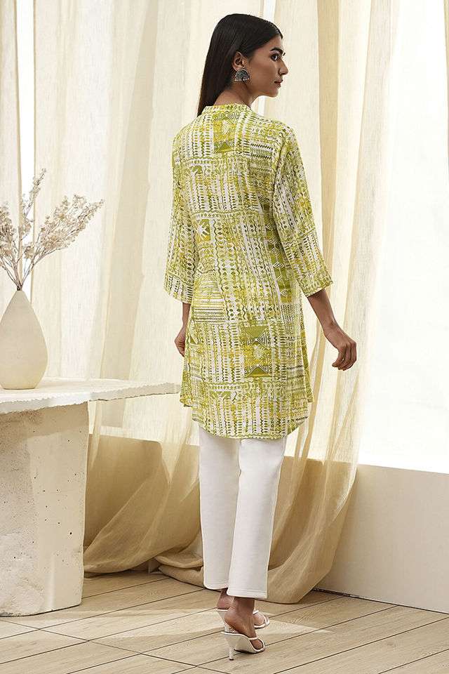 Printed-Rayon-Collared-Women-s-Casual-Wear-Kurta