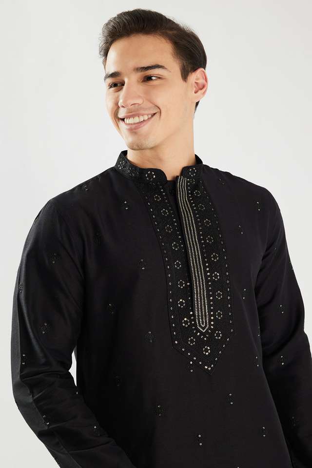 Embroidered-Blended-Fabric-Regular-Fit-Men-s-Kurta