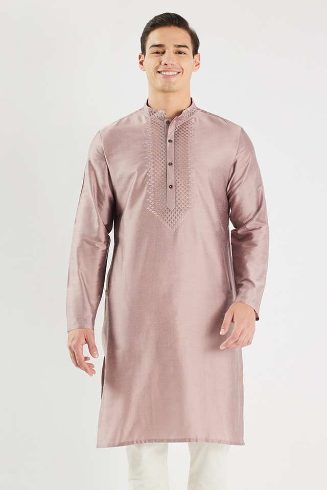 Solid-Blended-Fabric-Regular-Fit-Men-s-Kurta
