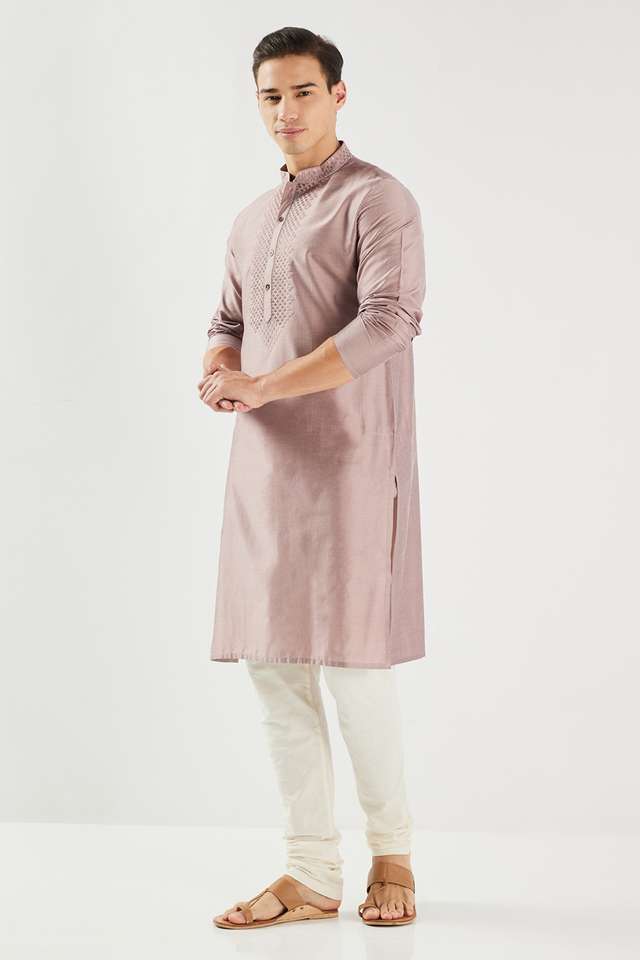 Solid-Blended-Fabric-Regular-Fit-Men-s-Kurta