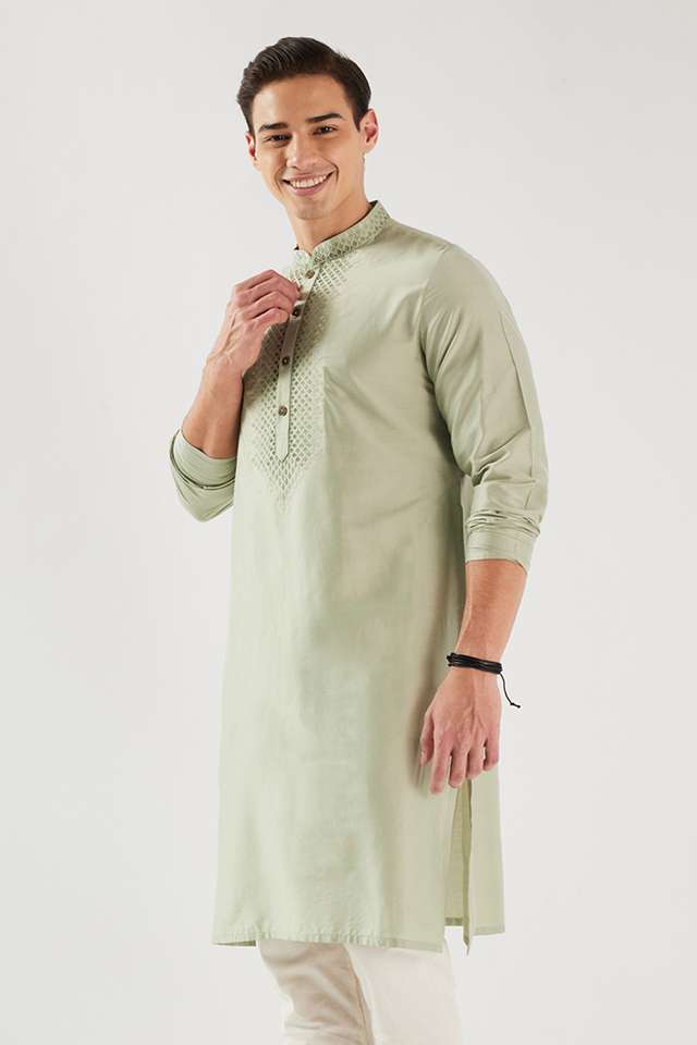 Solid-Blended-Fabric-Regular-Fit-Men-s-Kurta