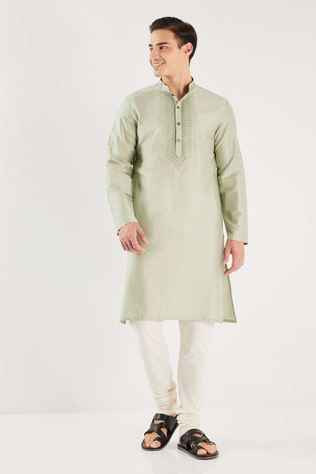 Solid-Blended-Fabric-Regular-Fit-Men-s-Kurta