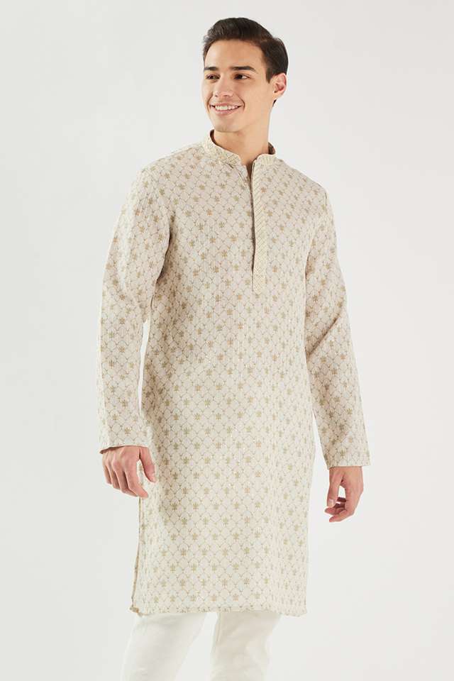 Embroidered-Polyester-Regular-Fit-Men-s-Kurta