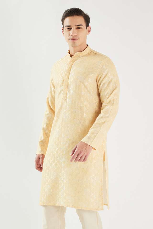 Embroidered-Polyester-Regular-Fit-Men-s-Kurta