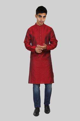 Dobby-Blended-Fabric-Regular-Fit-Men-s-Kurta