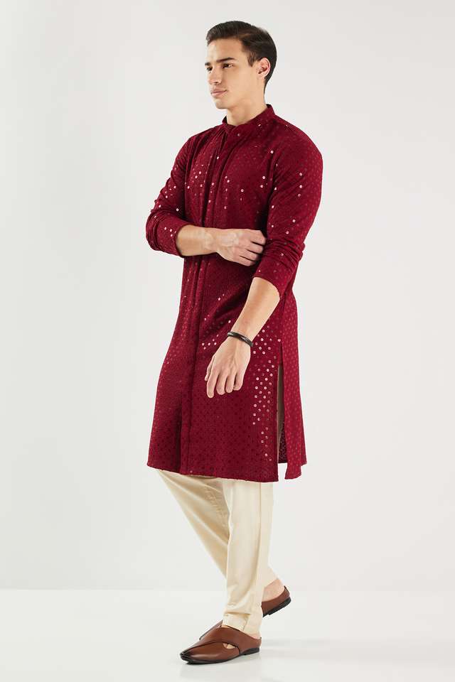 Schiffli-Viscose-Regular-Fit-Men-s-Kurta