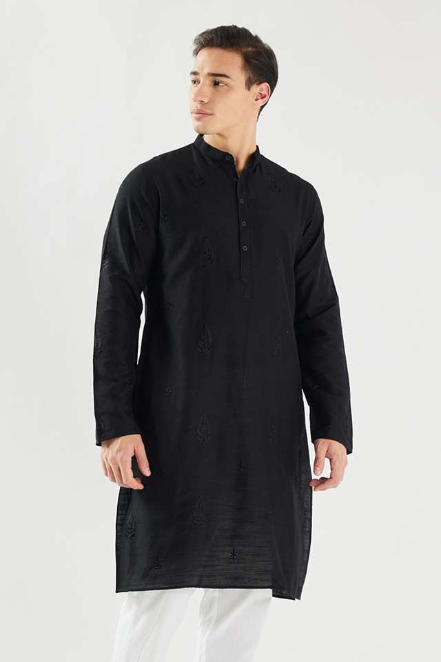 Embroidered-Blended-Fabric-Regular-Fit-Men-s-Kurta