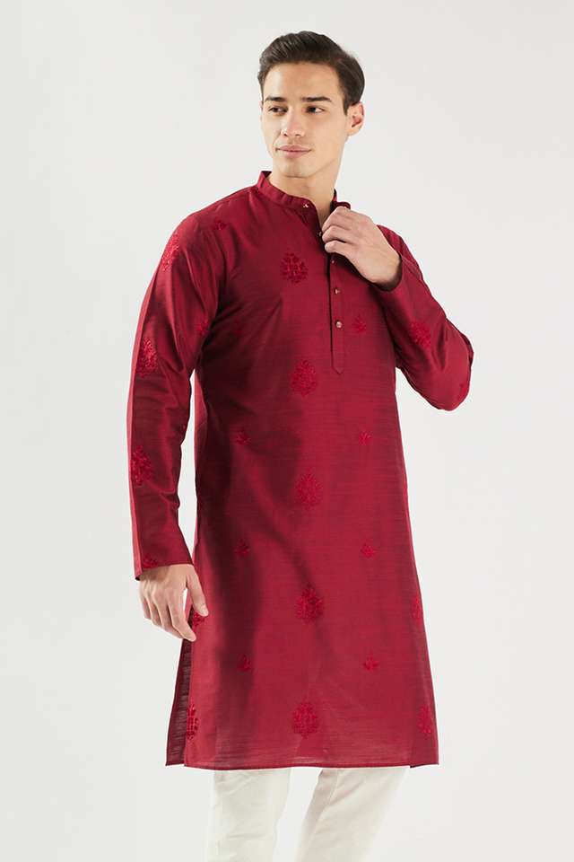 Embroidered-Blended-Fabric-Regular-Fit-Men-s-Kurta