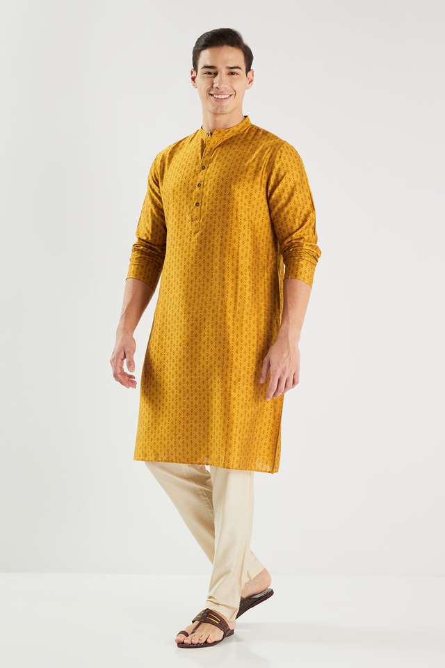Printed-Blended-Fabric-Regular-Fit-Men-s-Kurta