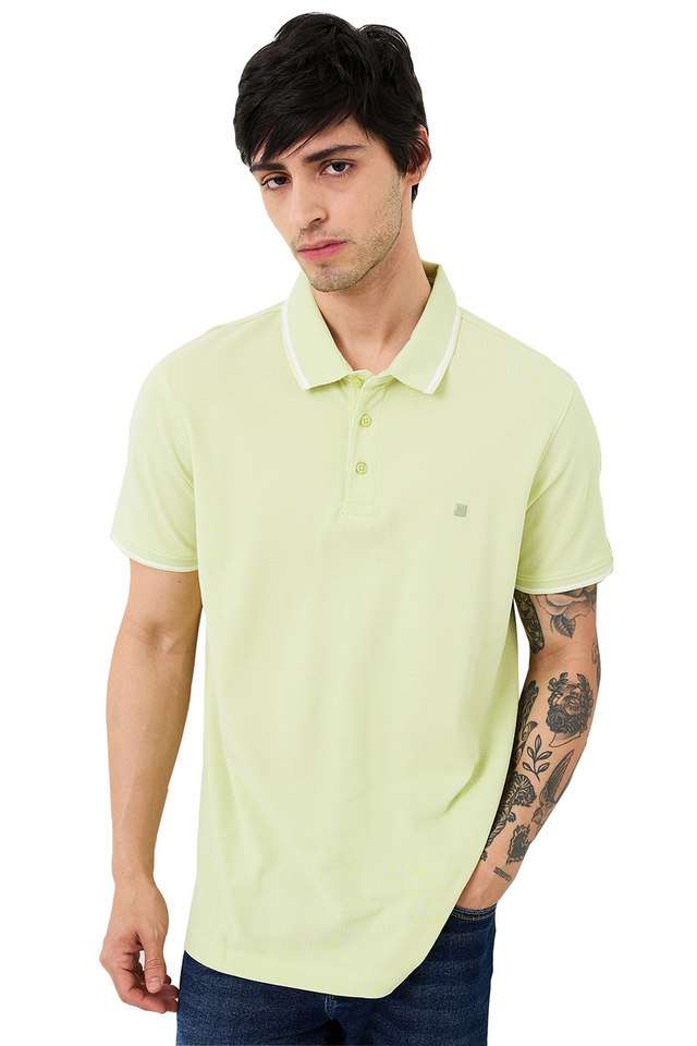 Solid-Cotton-Polo-Men-s-T-Shirt