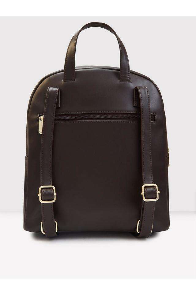 Faux-Leather-Zipper-Closure-Women-s-Backpack