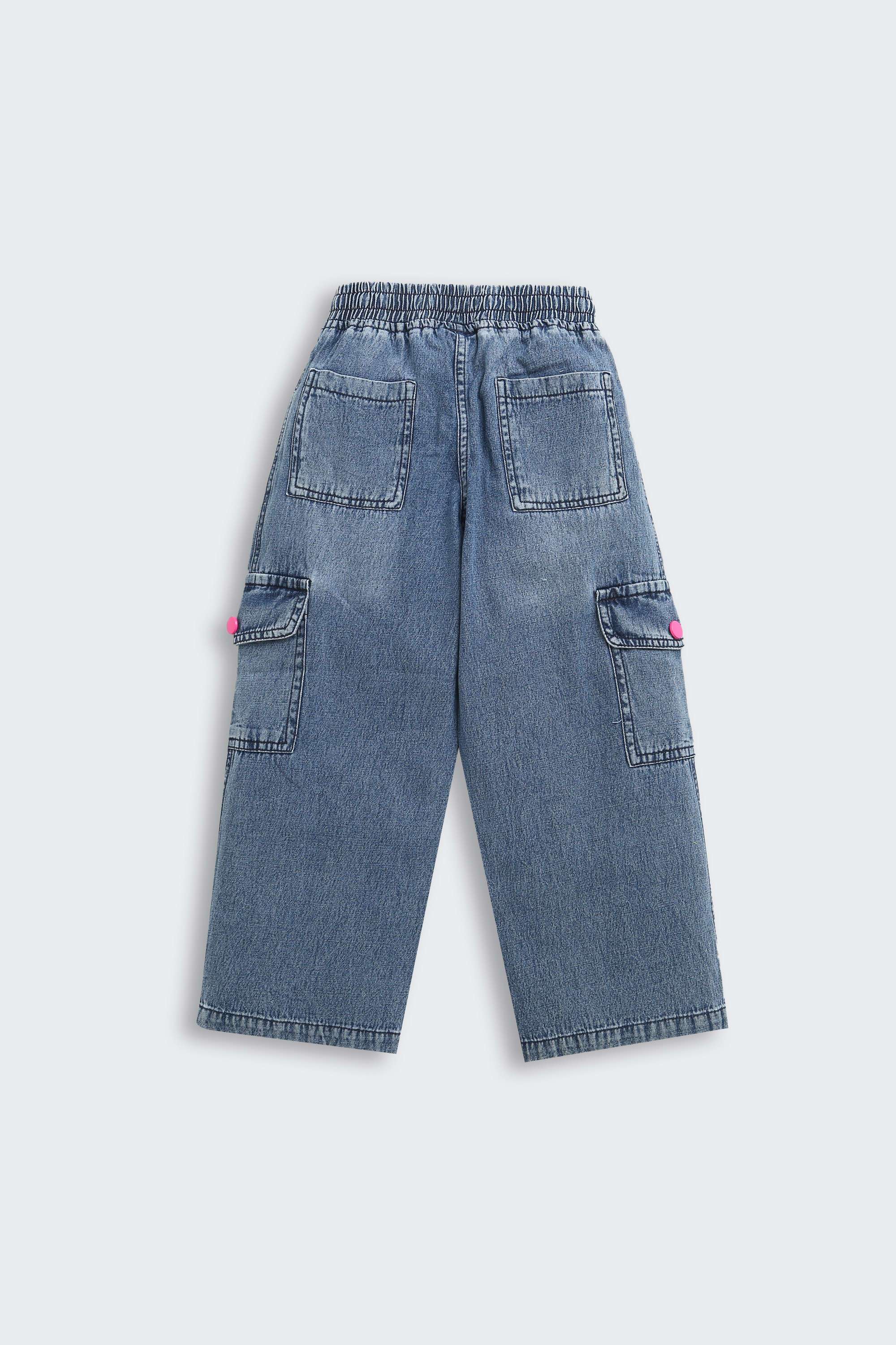 Solid-Cotton-Relaxed-Fit-Girls-Pants