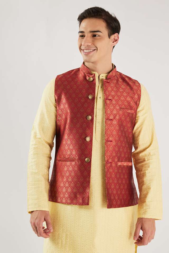 Textured-Polyester-Regular-Fit-Men-s-Waistcoat