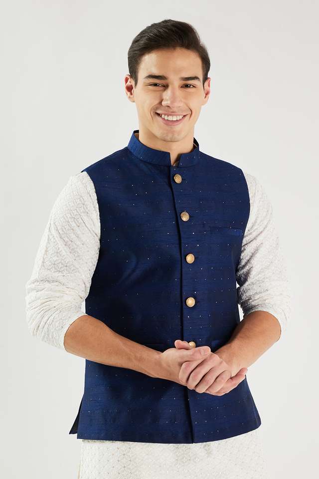 Textured-Polyester-Regular-Fit-Men-s-Waistcoat