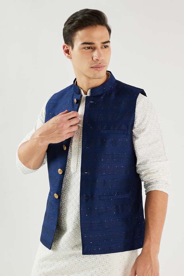 Textured-Polyester-Regular-Fit-Men-s-Waistcoat