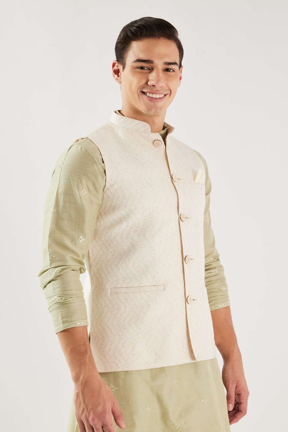 Textured-Polyester-Regular-Fit-Men-s-Waistcoat