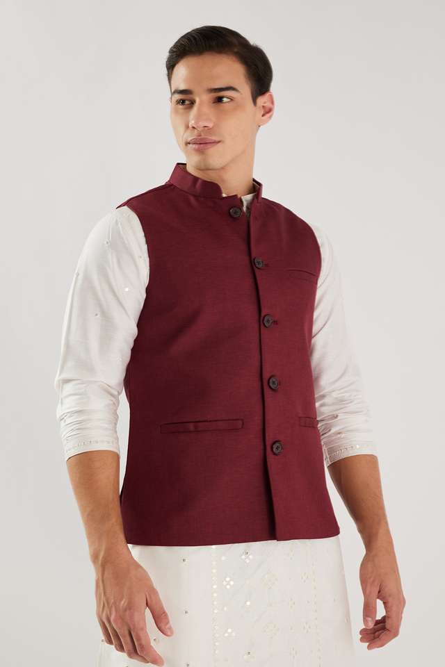 Textured-Blended-Fabric-Regular-Fit-Men-s-Waistcoat
