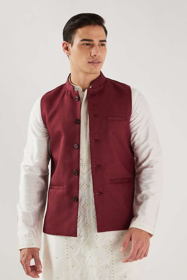 Textured-Blended-Fabric-Regular-Fit-Men-s-Waistcoat