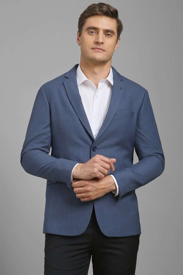 Checks-Blended-Fabric-Slim-Fit-Men-s-Formal-Wear-Blazer